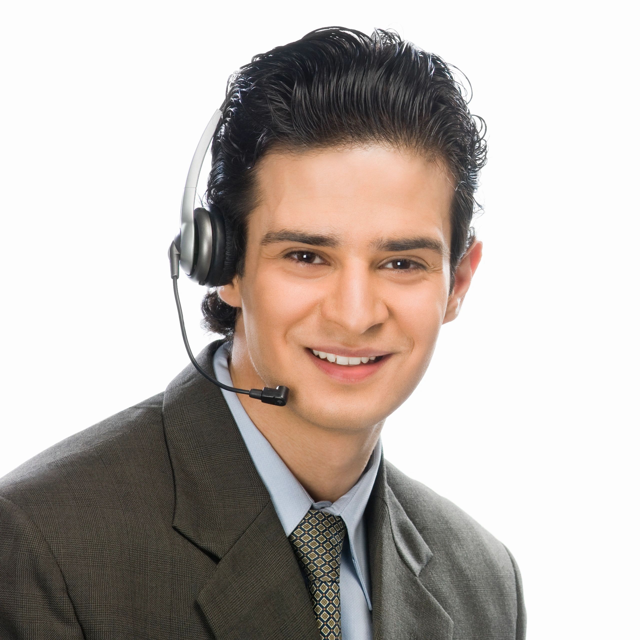 Portrait of satisfied client